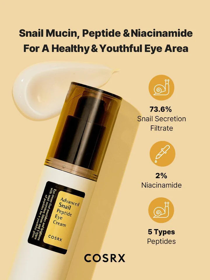 COSRX Advanced Snail Peptide Eye Cream-Κρέμα Ματιών με Σαλιγκάρι & Πεπτίδια (25 ml)