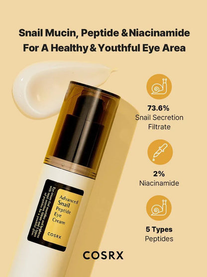 COSRX Advanced Snail Peptide Eye Cream-Κρέμα Ματιών με Σαλιγκάρι & Πεπτίδια (25 ml)
