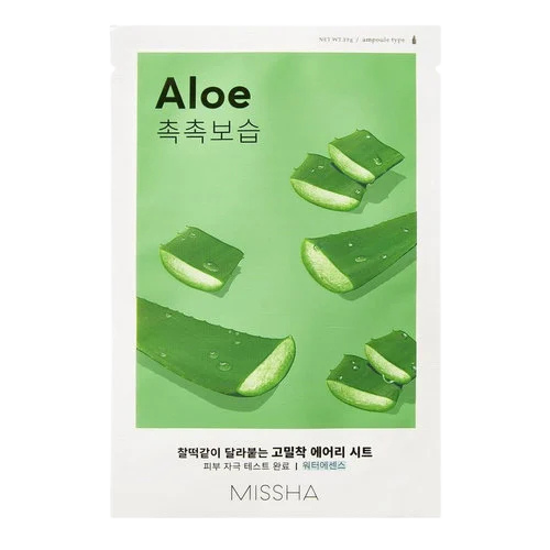 MISSHA Airy Fit Sheet Mask with Aloe-Μάσκα με αλόη για καταπράυνση, αντιοξείδωση (1 pc)