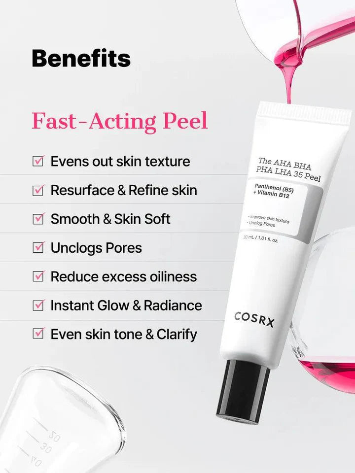 COSRX The AHA BHA PHA LHA 35 Peel-Ισχυρό απολεπιστικό προϊόν (30 ml)