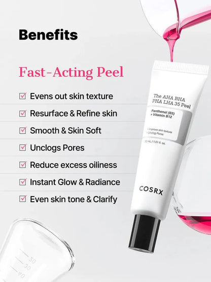 COSRX The AHA BHA PHA LHA 35 Peel-Ισχυρό απολεπιστικό προϊόν (30 ml)