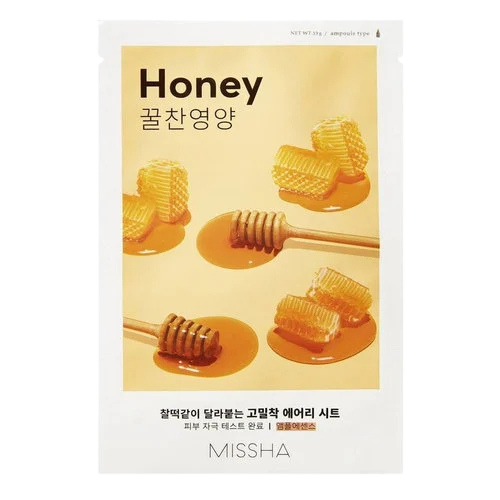 MISSHA Airy Fit Sheet Mask with Honey-Μάσκα με μέλι, βιταμίνες, μέταλλα, αμινοξέα για σύσφιξη (1 pc)