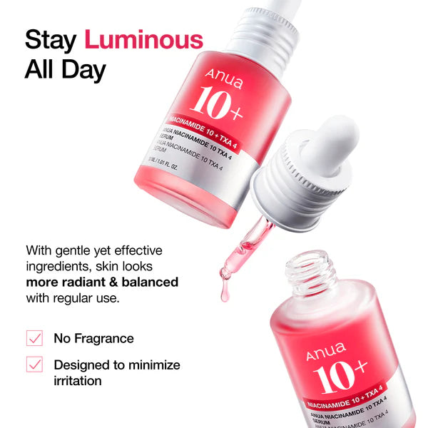 ANUA Niacinamide 10% + TXA 4% Serum-Ορός Νιασιναμίδης 10% + Τρανεξαμικού Οξέος 4% (30 ml)