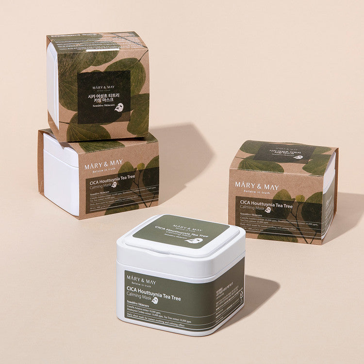 Mary&May Cica Houttuynia Tea Tree Calming Mask-Καταπραϋντικές Μάσκες Προσώπου (30 pcs)