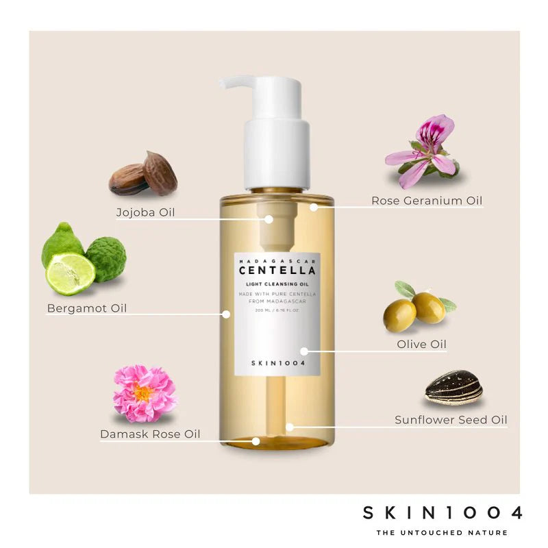 SKIN1004 Madagascar Centella Light Cleansing Oil-Έλαιο καθαρισμού και ντεμακιγιάζ με σεντελα ασιατικα (200 ml)