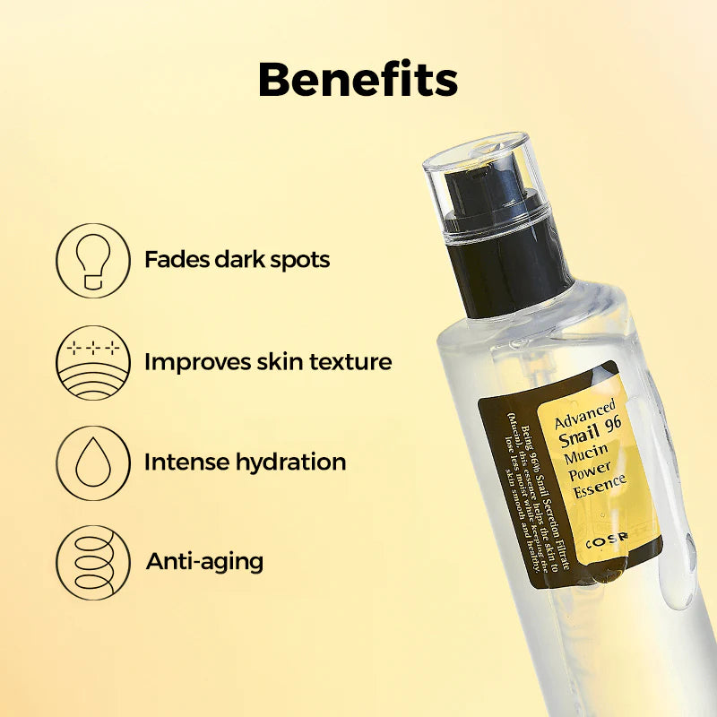 COSRX Advanced Snail 96 Mucin Power Essence-Ενυδατικό και Αντιγηραντικό Essence Προσώπου με Βλεννίνη Σαλιγκαριού (100 ml)