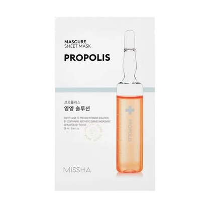 MISSHA Mascure Nutrition Propolis Sheet Mask-Μάσκα θρέψης με Πρόπολη (1 pc)