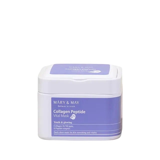 Mary&May Collagen Peptide Vital Mask-Μάσκα προσώπου με Κολλαγόνο και Πεπτίδια (30 pcs)