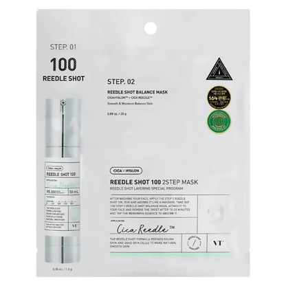 VT Cosmetics Reedle Shot 100 2Step Mask-Μάσκα 2 βημάτων με τεχνολογία μικροβελόνων