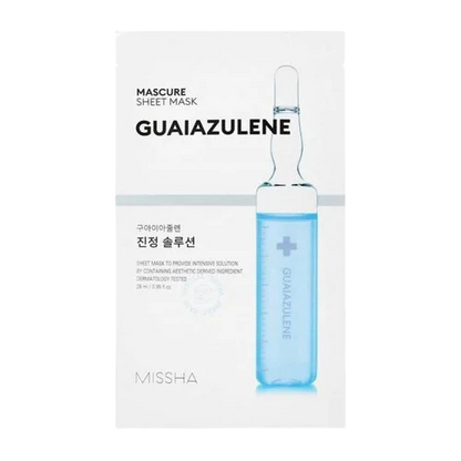 MISSHA Mascure Calming Guaiazulene Sheet Mask-Μάσκα για ερεθισμένο και ευαίσθητο δέρμα (1 pc)