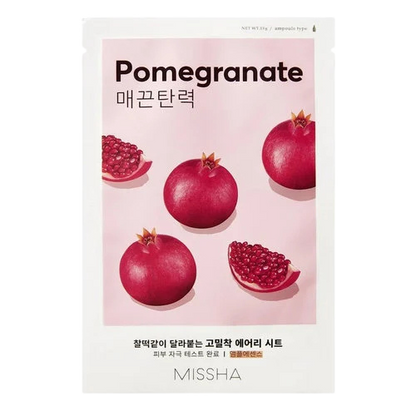 MISSHA Airy Fit Sheet Mask with Pomegranate-Μάσκα με ρόδι για δράση κατά των ρυτίδων (1 pc)