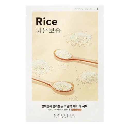 MISSHA Airy Fit Sheet Mask with Rice-Μάσκα με εκχύλισμα ρυζιού για θρέψη (1 pc)