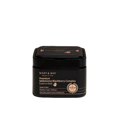 Mary&May Premium Idebenon Blackberry Complex Essence Mask-Μάσκα προσώπου με Idebenone βατόμουρο για θρέψη και λάμψη (20 pcs)